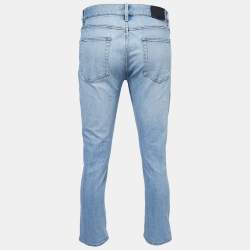 Pre Owned Burberry Blue Denim Straight Fit Jeans M/Waist 35"