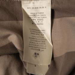 Burberry Brit Beige Novacheck Cotton Button Front Shirt S