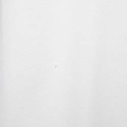 Pre Owned Burberry White Cotton Pique Contrast Logo Collar Detail Polo T-Shirt M