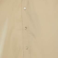 Pre Owned Burberry Beige Cotton Button Front Full Sleeve Shirt L