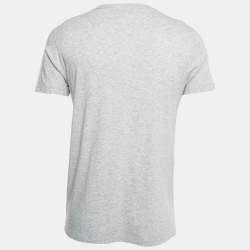 Burberry Grey Embellished Creature Motif Cotton Crew Neck T-Shirt M