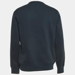 Burberry Navy Blue Cotton Embroidered Sweatshirt M