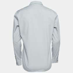 Pre Owned Burberry Light Blue Stretch Cotton Long Sleeve Classic Shirt M