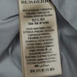 Pre Owned Burberry Light Blue Stretch Cotton Long Sleeve Classic Shirt M