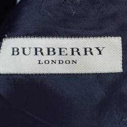 Pre Owned Burberry Navy Blue Wool Single Breasted Suit M
