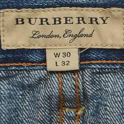 Burberry Blue Washed Denim Slim Fit Jeans S Waist 30''