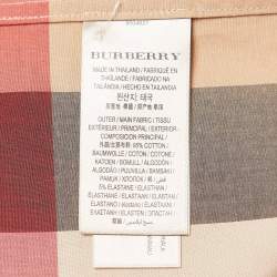 Pre Owned Burberry Beige Checked Cotton Button Front Full Sleeve Shirt XL