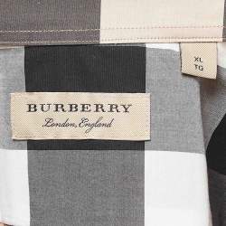 Pre Owned Burberry Beige Checked Cotton Button Front Full Sleeve Shirt XL