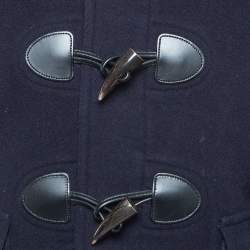 مملوكة مسبقًا Burberry Navy Blue Wool Plymouth Duffle Coat M