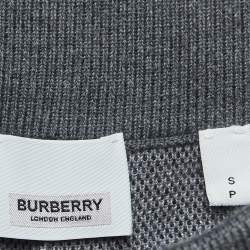 Burberry Grey Checked Wool Drawstring Track Shorts S