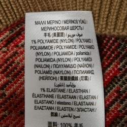 Burberry Beige Checked Merino Wool Knit Crew Neck Sweatshirt M