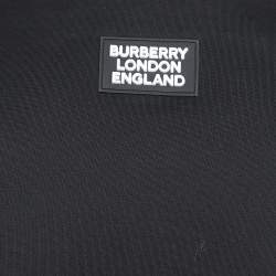 مملوكة مسبقًا Burberry Black Labyrinth Of Love Print Cotton Crew Neck T-Shirt M