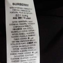 مملوكة مسبقًا Burberry Black Labyrinth Of Love Print Cotton Crew Neck T-Shirt M