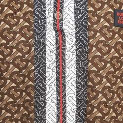 Pre Owned Burberry Brown Monogram Cotton Pique Copland Polo T-Shirt S