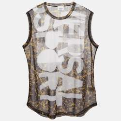 Burberry Black Printed Crewneck Tank Top M