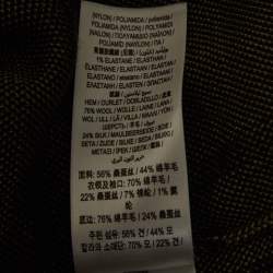 Burberry Green Plaid Wool Blend Knit T-Shirt XS