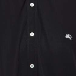 Pre Owned Burberry Black Cotton Long Sleeve Shirt XXL