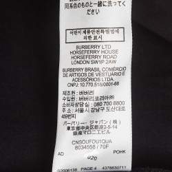 Pre Owned Burberry Black Printed Cotton Knit Crew Neck Tshirt XXS