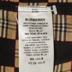 Burberry Black/Brown Checked Cotton Shirt XXS