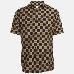 Burberry Black/Brown Checked Cotton Shirt XXS