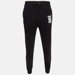 Burberry Black Cotton M Gresham TB Sweatpants XS