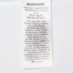 Burberry White Elephant Print Cotton Jersey T- Shirt XXS