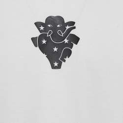 Burberry White Elephant Print Cotton Jersey T- Shirt XXS