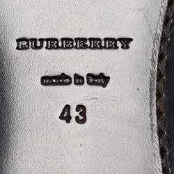 Pre Owned Burberry Black Leather Lace Up Oxfords Size 43