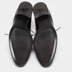 Pre Owned Burberry Black Leather Lace Up Oxfords Size 43