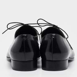 Pre Owned Burberry Black Leather Lace Up Oxfords Size 43