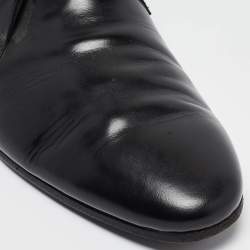 Pre Owned Burberry Black Leather Lace Up Oxfords Size 43