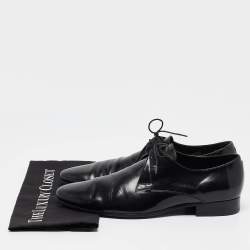 Pre Owned Burberry Black Leather Lace Up Oxfords Size 43