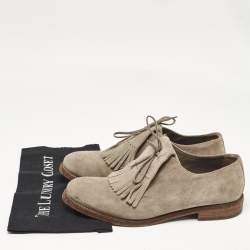 Burberry Grey Suede Ampney Oxfords Size 43