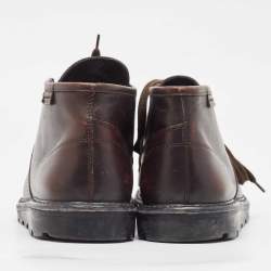 Burberry Brown Leather Ankle Length Boots Size 40