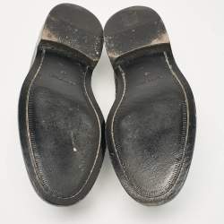 Pre Owned Burberry Black Brogue Leather Lace Up Derby Size 42