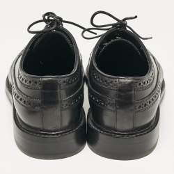 Pre Owned Burberry Black Brogue Leather Lace Up Derby Size 42