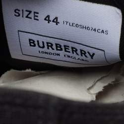 Burberry Black Canvas Jack Print Low Top Sneakers Size 44