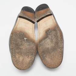 Burberry Black Brushed Leather Rupert Loafers Size 41