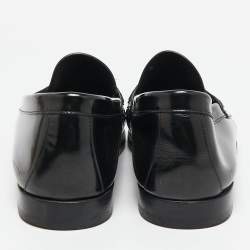 Burberry Black Brushed Leather Rupert Loafers Size 41