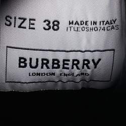 Burberry Brown Vintage Check Canvas and Leather Sean Sneakers Size 38