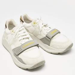Burberry Multicolor Suede and Leather Ramsey Sneakers Size 45