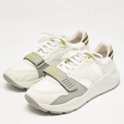 Burberry Multicolor Suede and Leather Ramsey Sneakers Size 45