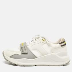 Burberry Multicolor Suede and Leather Ramsey Sneakers Size 45