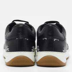 Burberry Black Leather Timsbury Low Top Sneakers Size 42.5