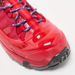 Burberry Red Coated Fabric and Nylon Arthur Sneakers Size 42