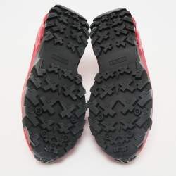 Burberry Red Coated Fabric and Nylon Arthur Sneakers Size 42