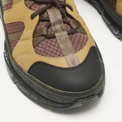 Burberry Multicolor Mesh and Nubuck Leather Union Boots Size 43