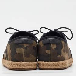 Burberry Multicolor Camouflage Print Suede Carlson Lace Up Espadrille Flats Size 43