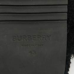 Burberry Black Shearling Furnival Flats Size 43