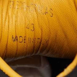 Pre Owned Burberry Black/Yellow Nylon and Suede Low Top Sneakers Size 43